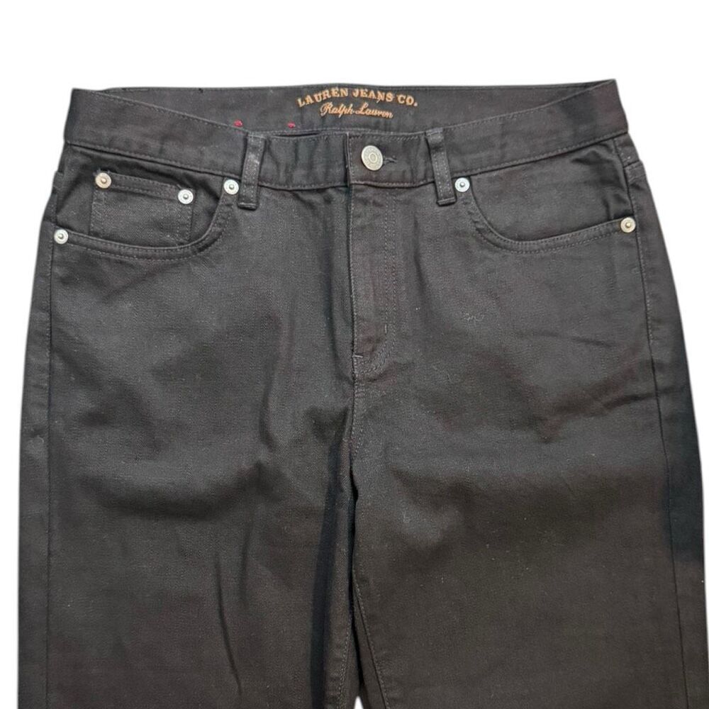 Lauren Jeans Co. Women's Black Bootcut Jeans Size 10P Mid Rise Denim